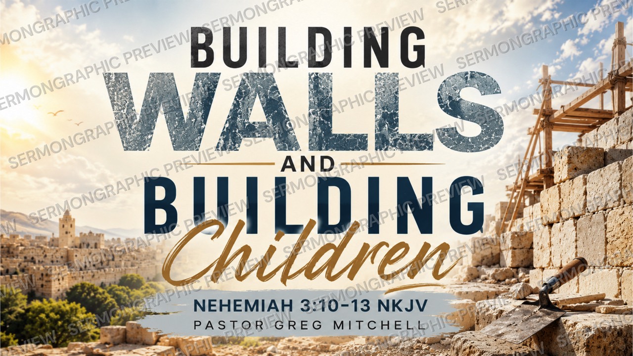 Building wall and Building Chrildren sermon graphic preview