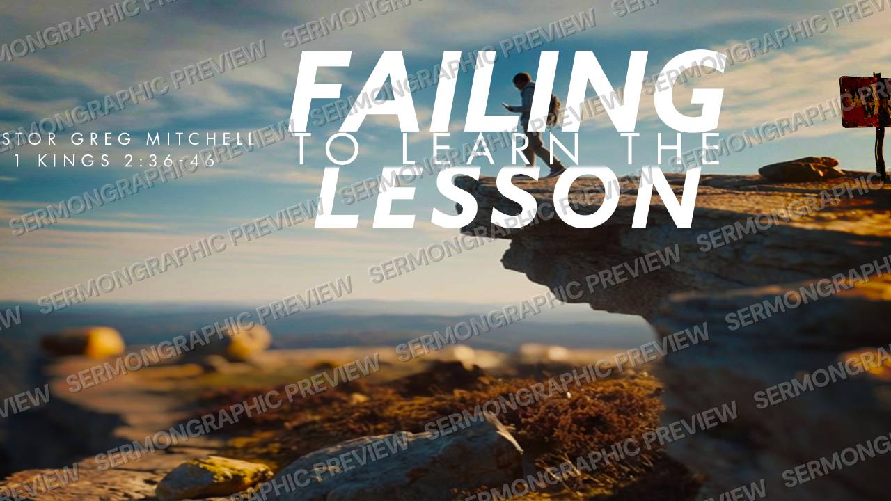 Failing to learn the lesson sermon graphic preview
