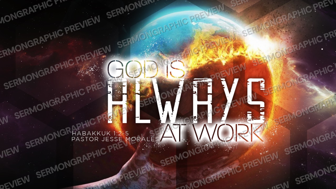 God is always at work sermon graphic preview