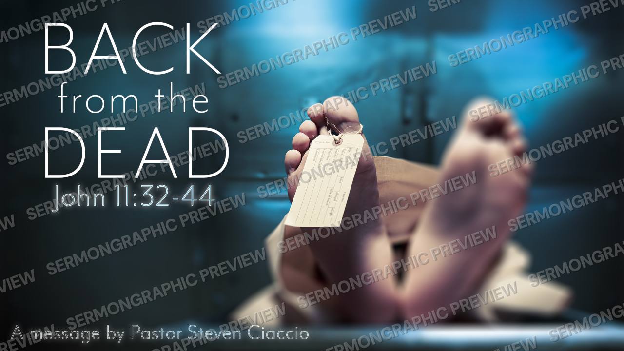 Back From the Dead sermon graphic preview