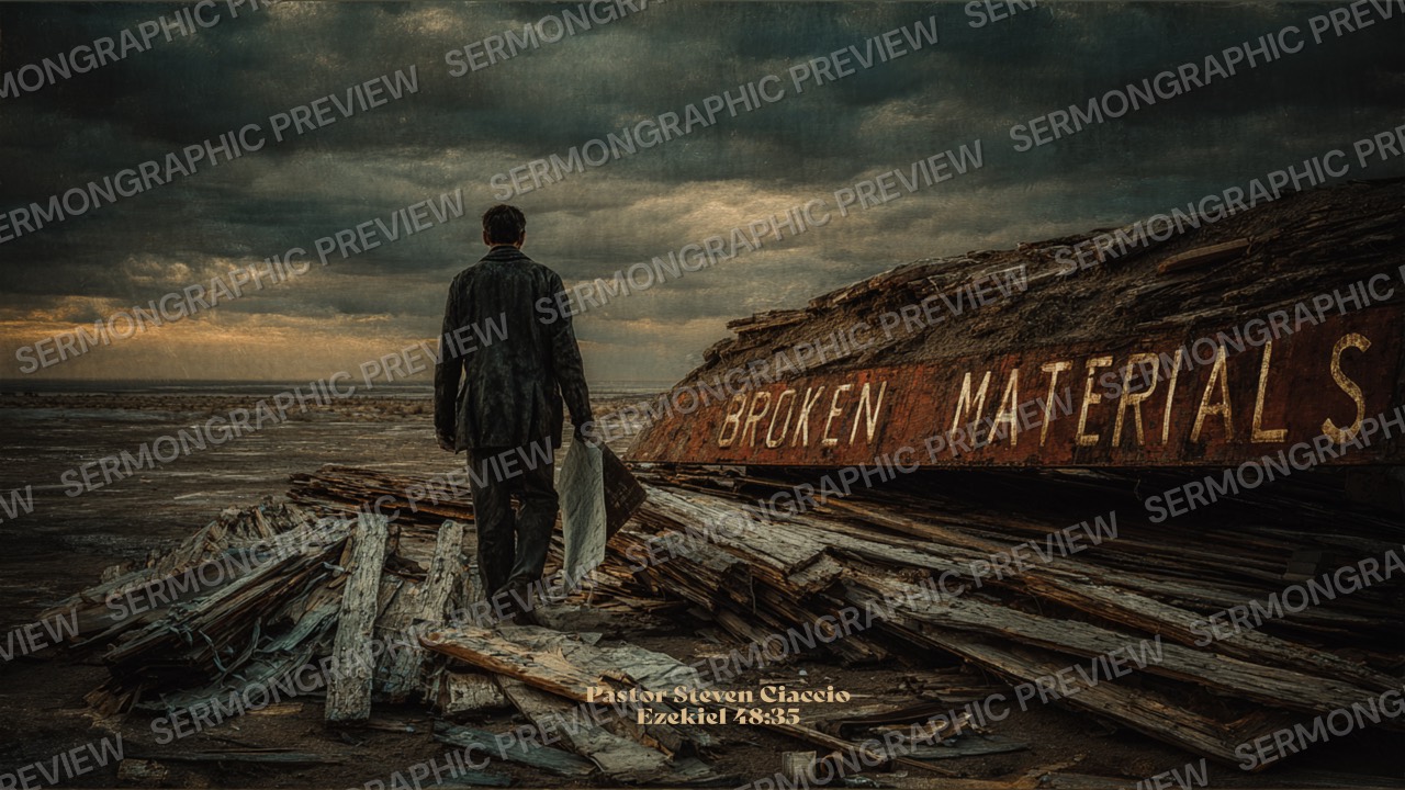 Broken Materials sermon graphic preview