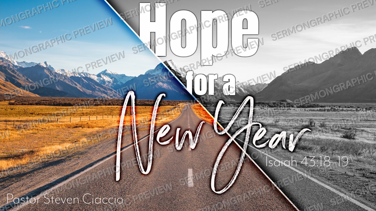 Hope for a new year sermon graphic preview