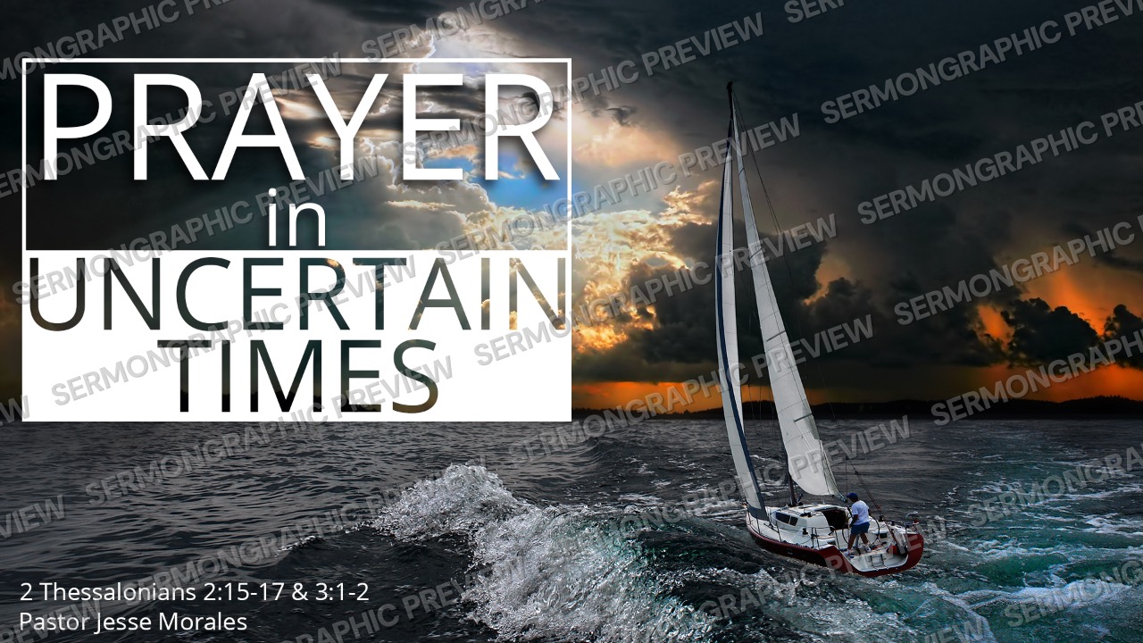 Prayer in Uncertain Times sermon graphic preview