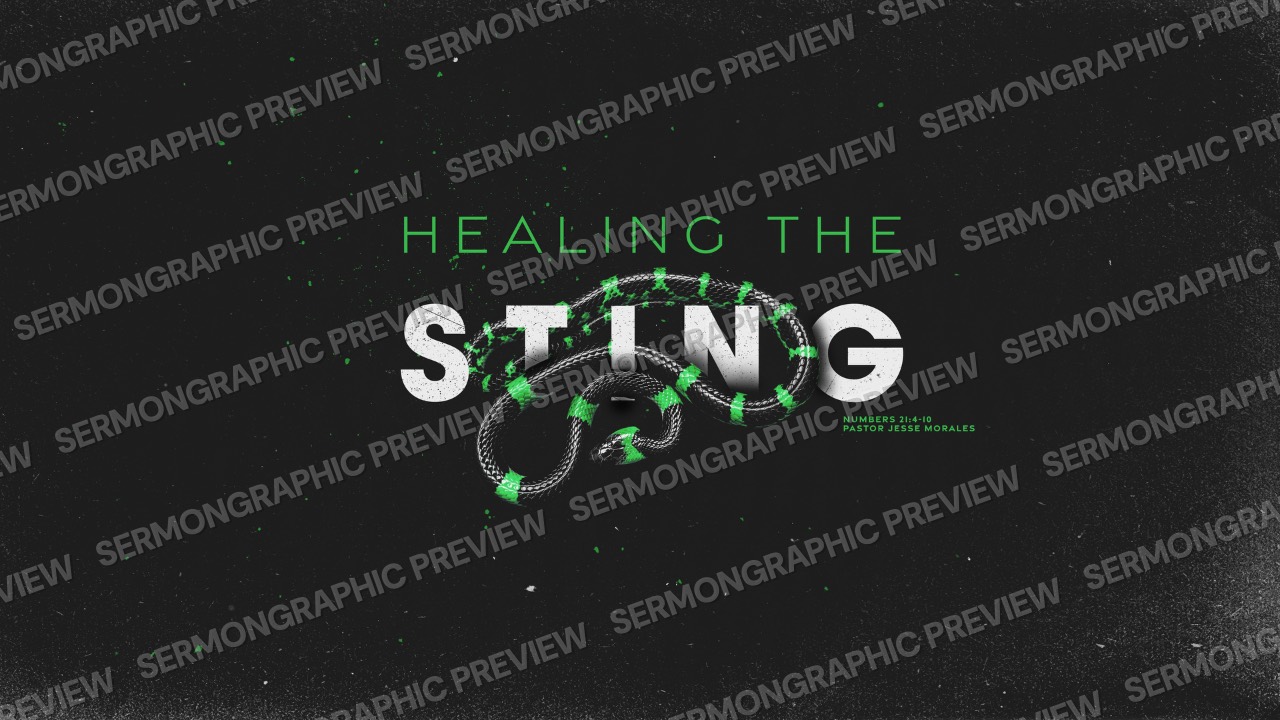 Healing the sting sermon graphic preview