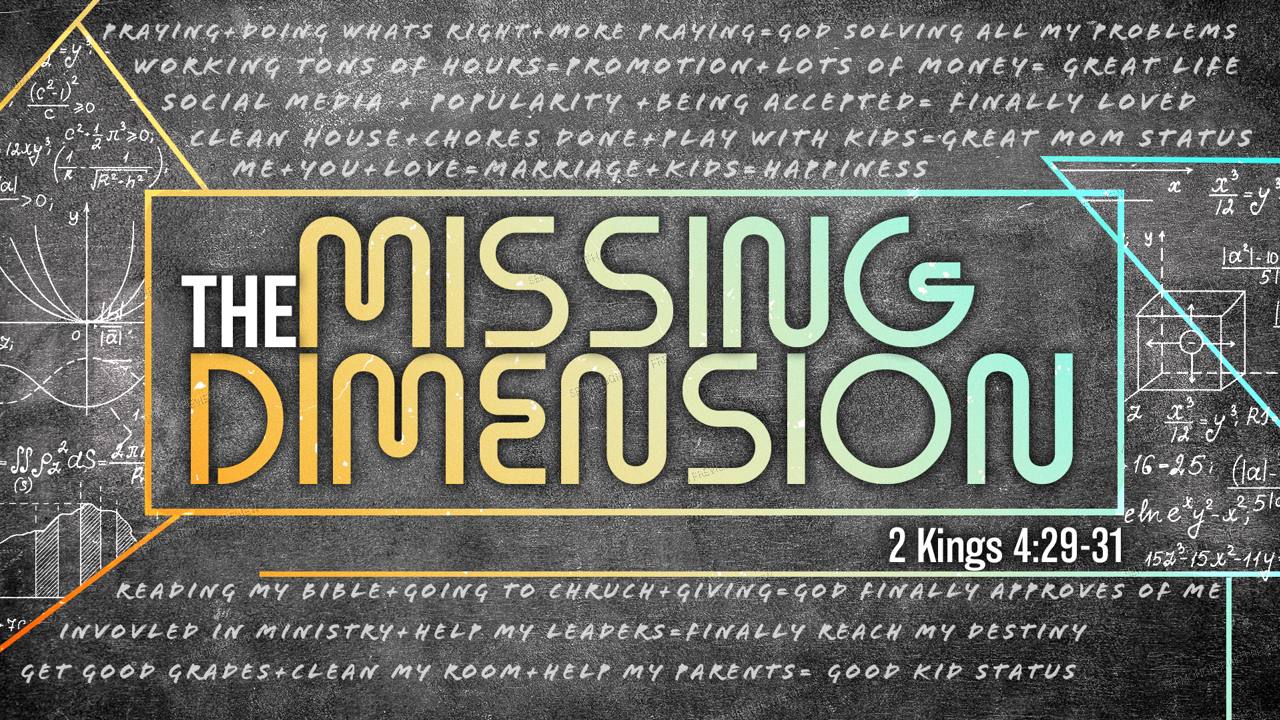 The MIssing dimension sermon graphic preview