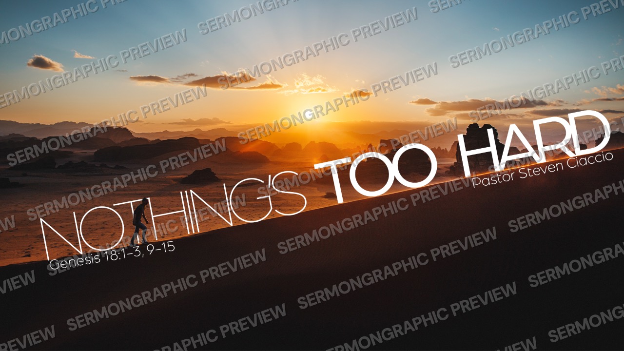 Nothing's too hard sermon graphic preview