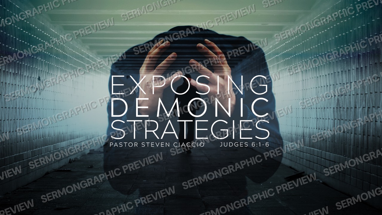 Exposing Demonic Strategies sermon graphic preview