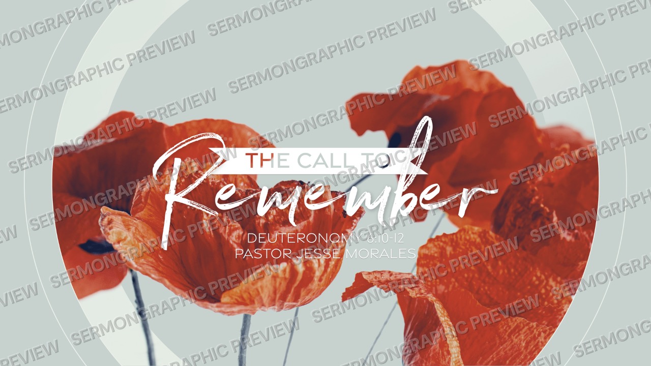 The Call to remember sermon graphic preview