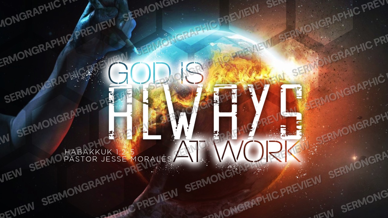 God is always at work sermon graphic preview